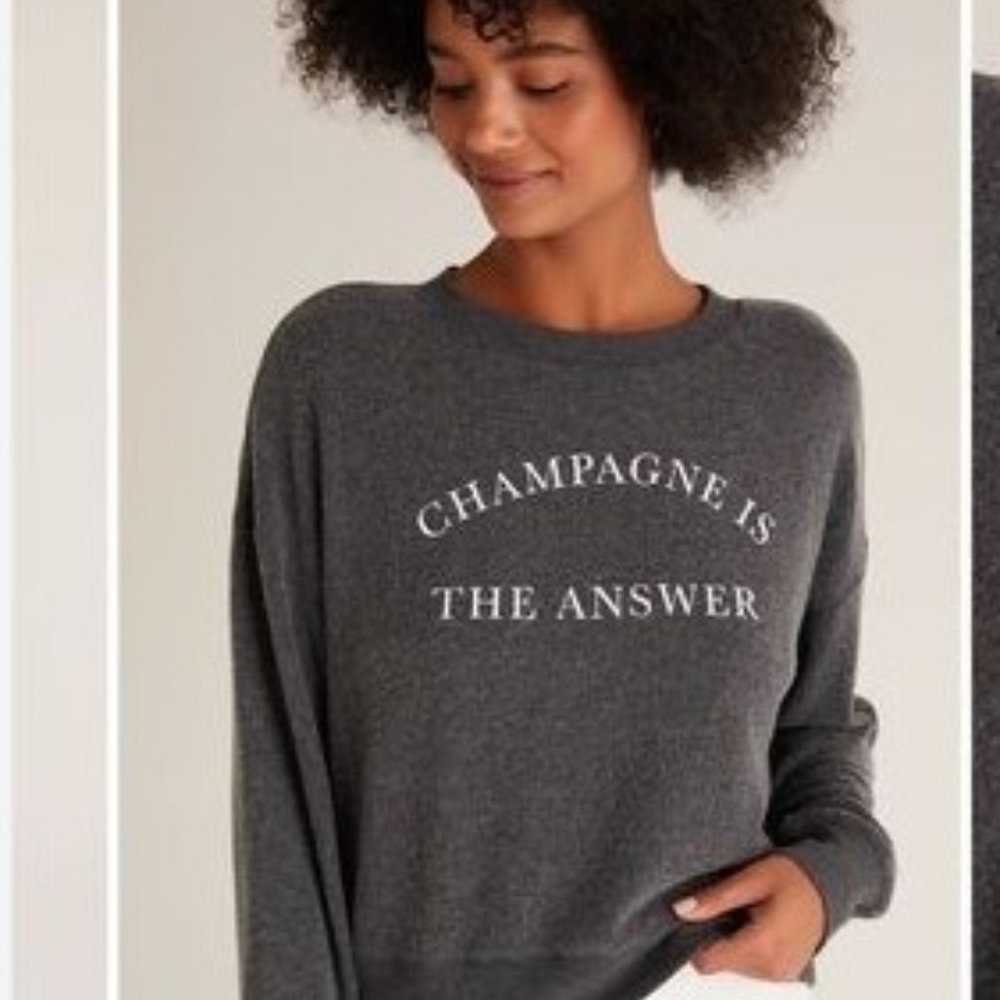 Z Supply Elle Champagne Sweatshirt - Medium